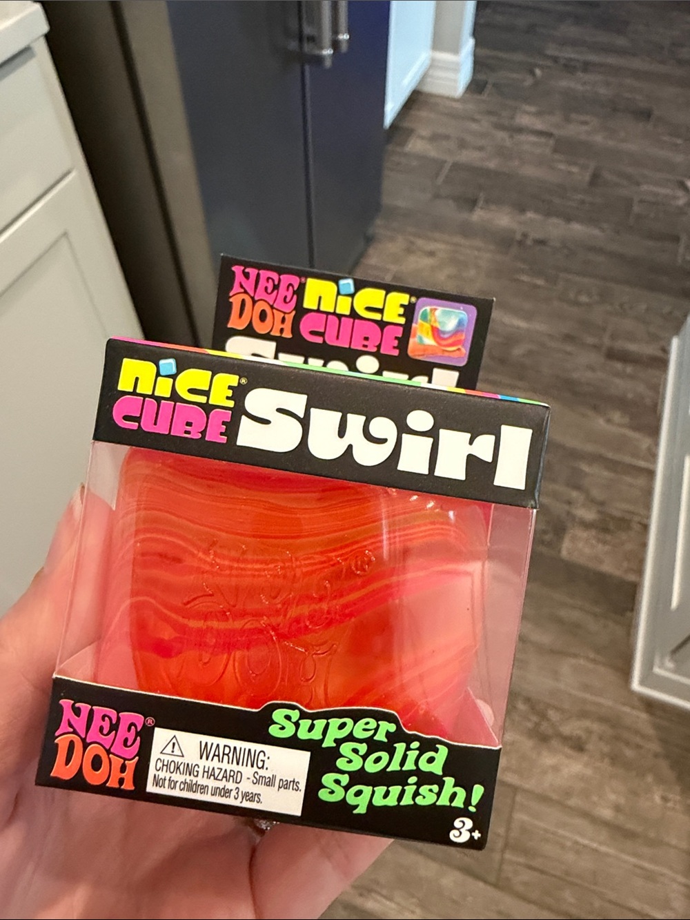 Nice Cube Swirl NeeDoh Super Solid Squish - Orange